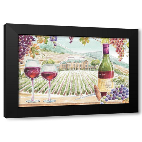 Wine Country I Black Modern Wood Framed Art Print with Double Matting by Brissonnet, Daphne