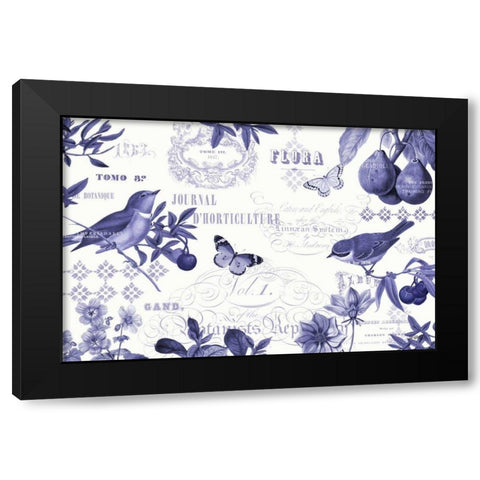 Botanical Blue I Black Modern Wood Framed Art Print by Pertiet, Katie