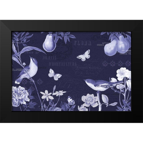 Botanical Blue IV Black Modern Wood Framed Art Print by Pertiet, Katie