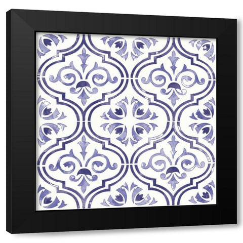Botanical Blue Step 03 Black Modern Wood Framed Art Print by Pertiet, Katie