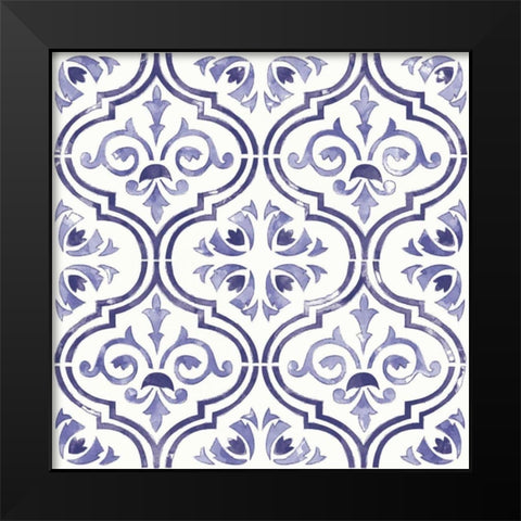 Botanical Blue Step 03 Black Modern Wood Framed Art Print by Pertiet, Katie