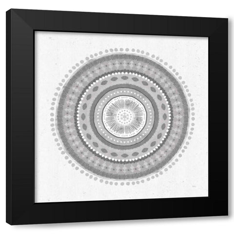 Suds Mandala Black Modern Wood Framed Art Print by Charron, Veronique