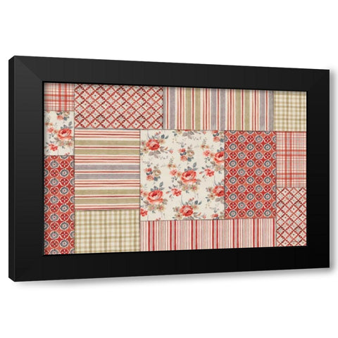 Farm Patchwork III Black Modern Wood Framed Art Print with Double Matting by Nai, Danhui