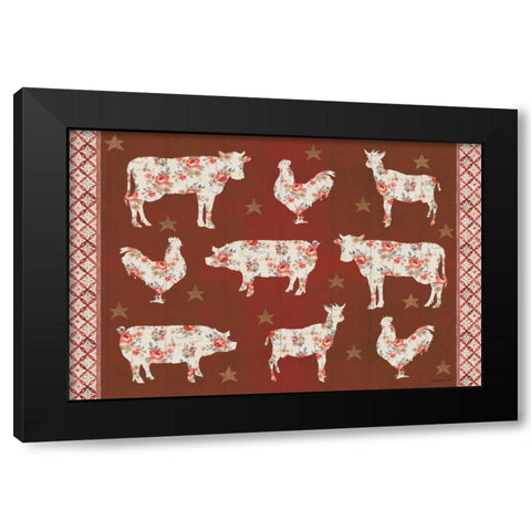 Farm Patchwork IV Black Modern Wood Framed Art Print by Nai, Danhui