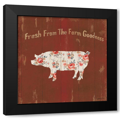 Farm Patchwork X Black Modern Wood Framed Art Print with Double Matting by Nai, Danhui