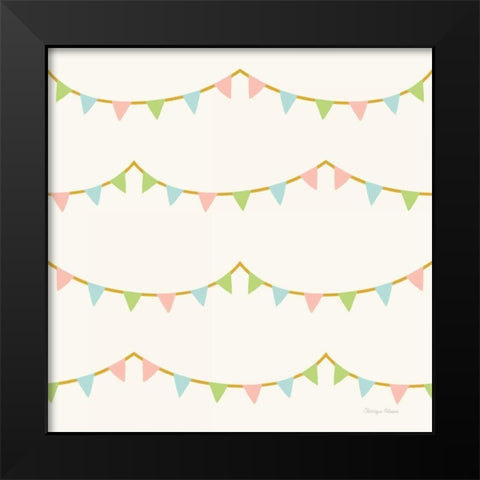 Little Circus Pastel Pattern IV Black Modern Wood Framed Art Print by Hilsaca, Cleonique