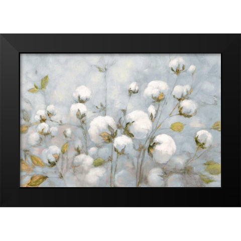 Cotton Field Blue Gray Black Modern Wood Framed Art Print by Purinton, Julia