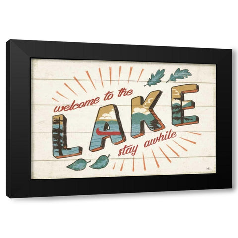 Vintage Lake I Black Modern Wood Framed Art Print with Double Matting by Penner, Janelle