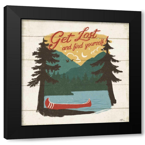 Vintage Lake V Black Modern Wood Framed Art Print by Penner, Janelle