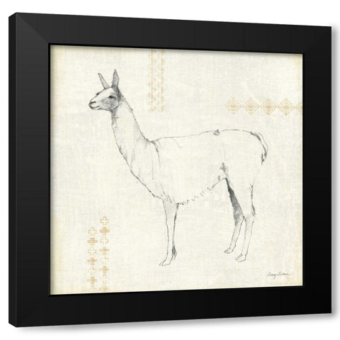 Llama Land VIII Black Modern Wood Framed Art Print by Tillmon, Avery