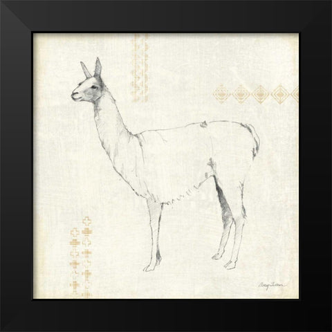 Llama Land VIII Black Modern Wood Framed Art Print by Tillmon, Avery