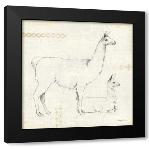 Llama Land IX Black Modern Wood Framed Art Print with Double Matting by Tillmon, Avery
