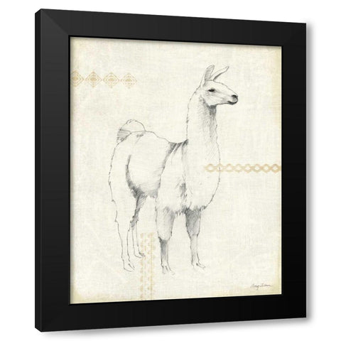 Llama Land XI Black Modern Wood Framed Art Print with Double Matting by Tillmon, Avery