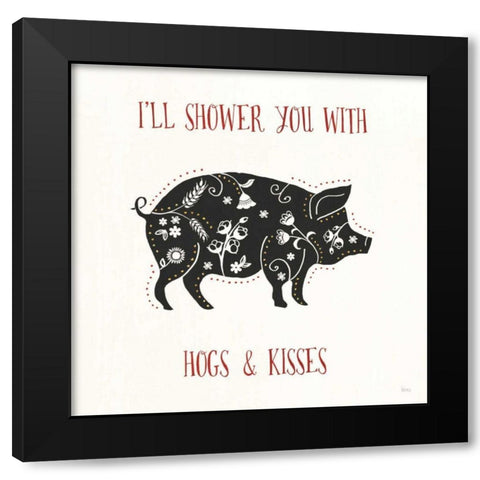 Otomi Farm II Black Modern Wood Framed Art Print by Charron, Veronique