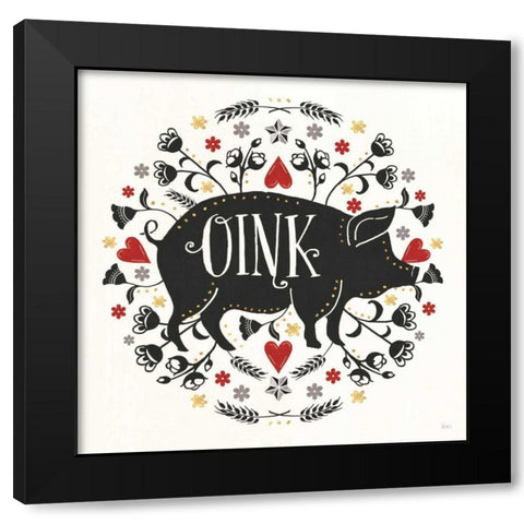 Otomi Farm VI Black Modern Wood Framed Art Print by Charron, Veronique