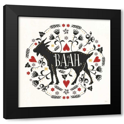 Otomi Farm IX Black Modern Wood Framed Art Print by Charron, Veronique