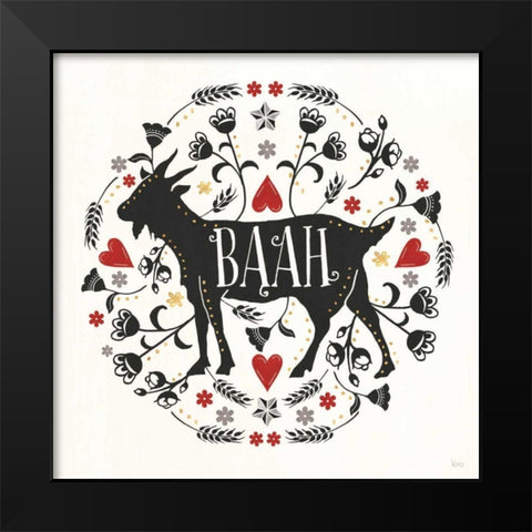 Otomi Farm IX Black Modern Wood Framed Art Print by Charron, Veronique