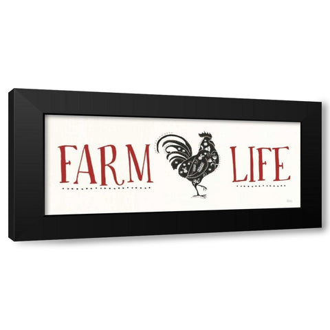 Otomi Farm X Black Modern Wood Framed Art Print with Double Matting by Charron, Veronique