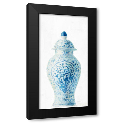 Ginger Jar I on White Crop Black Modern Wood Framed Art Print by Nai, Danhui