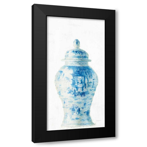 Ginger Jar II on White Crop Black Modern Wood Framed Art Print with Double Matting by Nai, Danhui