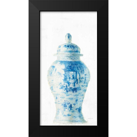 Ginger Jar II on White Crop Black Modern Wood Framed Art Print by Nai, Danhui