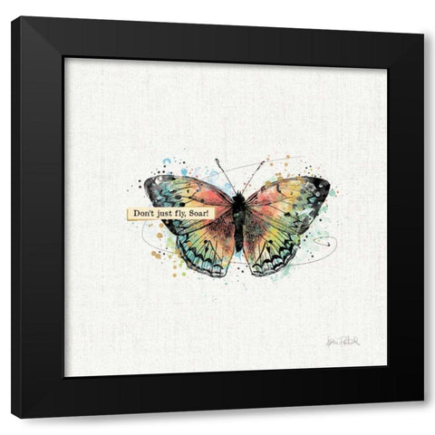 Thoughtful Butterflies I Black Modern Wood Framed Art Print with Double Matting by Pertiet, Katie