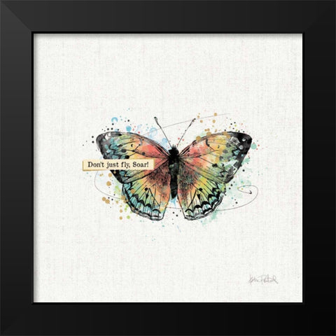 Thoughtful Butterflies I Black Modern Wood Framed Art Print by Pertiet, Katie