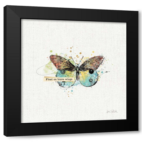 Thoughtful Butterflies III Black Modern Wood Framed Art Print by Pertiet, Katie