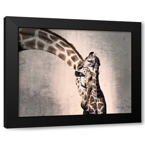 Mother and Son Black Modern Wood Framed Art Print with Double Matting by Van Swearingen, Debra