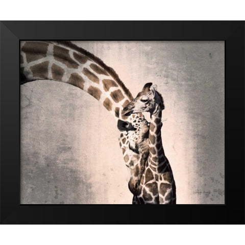 Mother and Son Black Modern Wood Framed Art Print by Van Swearingen, Debra