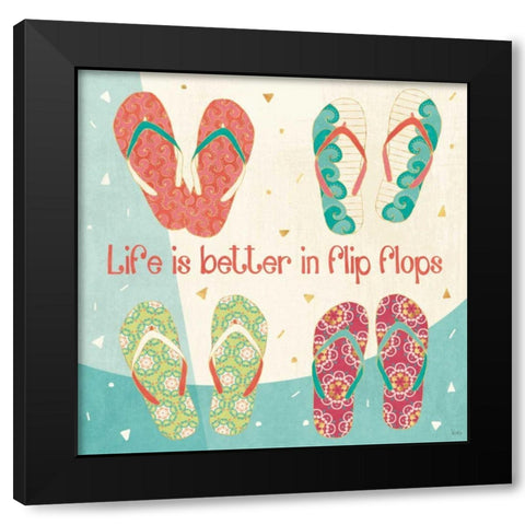 Fun in the Sun III Black Modern Wood Framed Art Print with Double Matting by Charron, Veronique