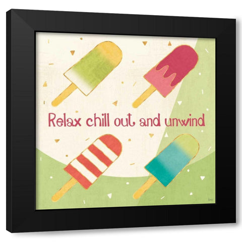 Fun in the Sun IV Black Modern Wood Framed Art Print with Double Matting by Charron, Veronique