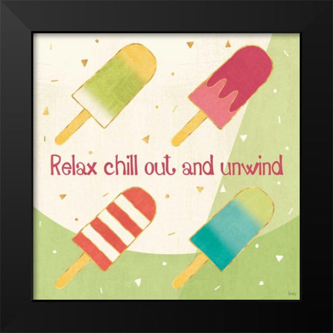 Fun in the Sun IV Black Modern Wood Framed Art Print by Charron, Veronique