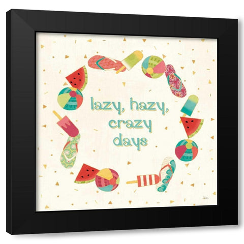 Fun in the Sun V Black Modern Wood Framed Art Print with Double Matting by Charron, Veronique