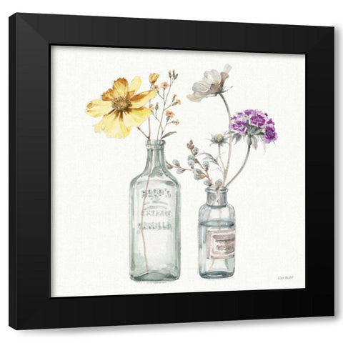 A Country Weekend X v2 Yellow Purple Black Modern Wood Framed Art Print with Double Matting by Audit, Lisa