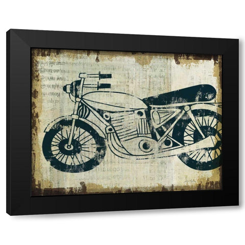 American Pop Moto Black Modern Wood Framed Art Print by Mullan, Michael
