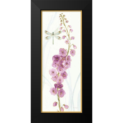 Rainbow Seeds Flowers VII Dragonfly Black Modern Wood Framed Art Print by Audit, Lisa