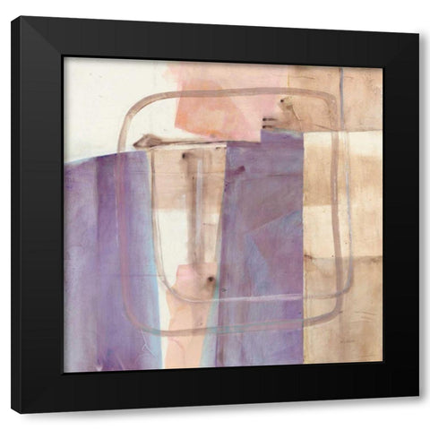 Passage I Blush Purple Black Modern Wood Framed Art Print by Schick, Mike