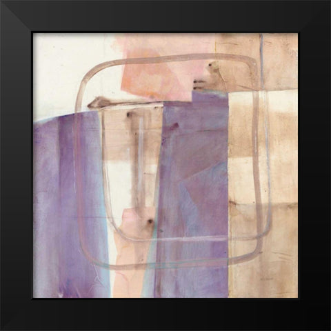 Passage I Blush Purple Black Modern Wood Framed Art Print by Schick, Mike