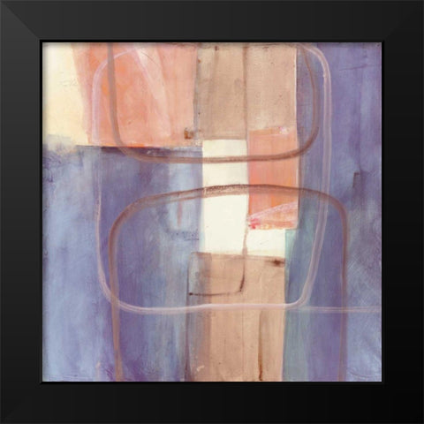 Passage II Blush Purple Black Modern Wood Framed Art Print by Schick, Mike
