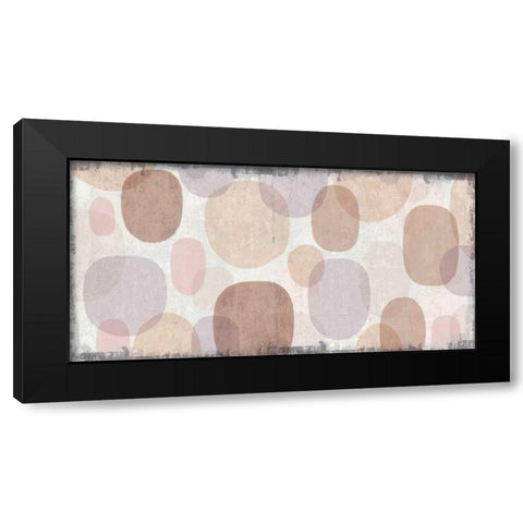 Blush Drips Black Modern Wood Framed Art Print with Double Matting by Mullan, Michael