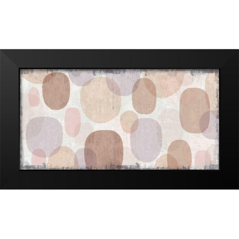 Blush Drips Black Modern Wood Framed Art Print by Mullan, Michael
