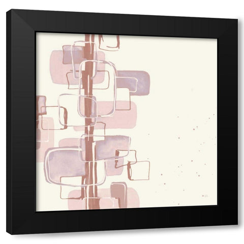 Mind Games I Blush Black Modern Wood Framed Art Print by Paschke, Chris