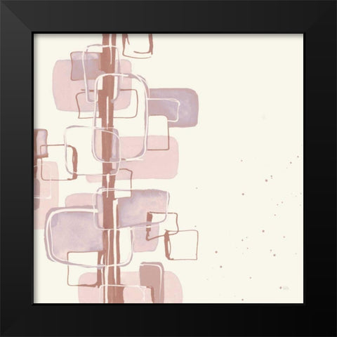 Mind Games I Blush Black Modern Wood Framed Art Print by Paschke, Chris