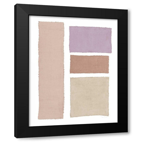 Painted Weaving III on White Blush Black Modern Wood Framed Art Print with Double Matting by Rhue, Piper