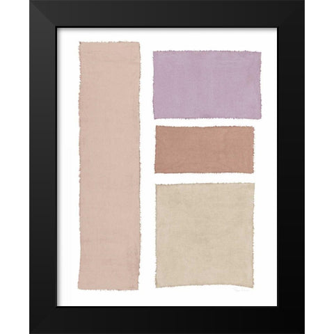 Painted Weaving III on White Blush Black Modern Wood Framed Art Print by Rhue, Piper