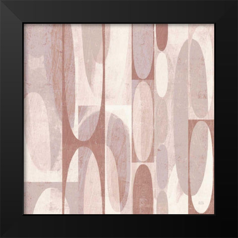 Mod Pods Blush Black Modern Wood Framed Art Print by Mullan, Michael