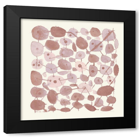 Mid Century IV Blush Black Modern Wood Framed Art Print by Warrick, Cheryl