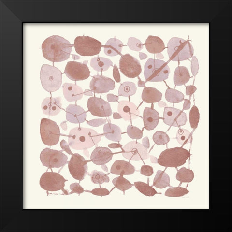 Mid Century IV Blush Black Modern Wood Framed Art Print by Warrick, Cheryl