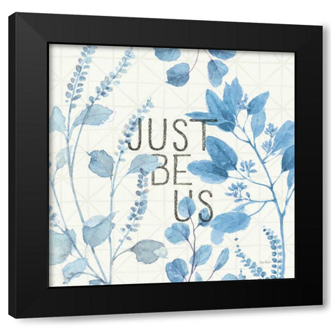 Mixed Greens LXV Blue Black Modern Wood Framed Art Print by Audit, Lisa